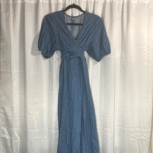 Old Navy Denim Blue Maxi Dress